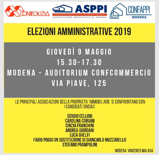 Incontro coi candidati sindaci di Modena